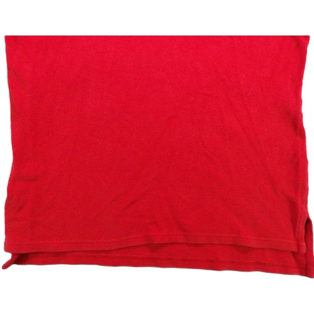 VTG Polo Sport Ralph Lauren Men XL Black Red Colorblock Short Sleeves Shirt 90s